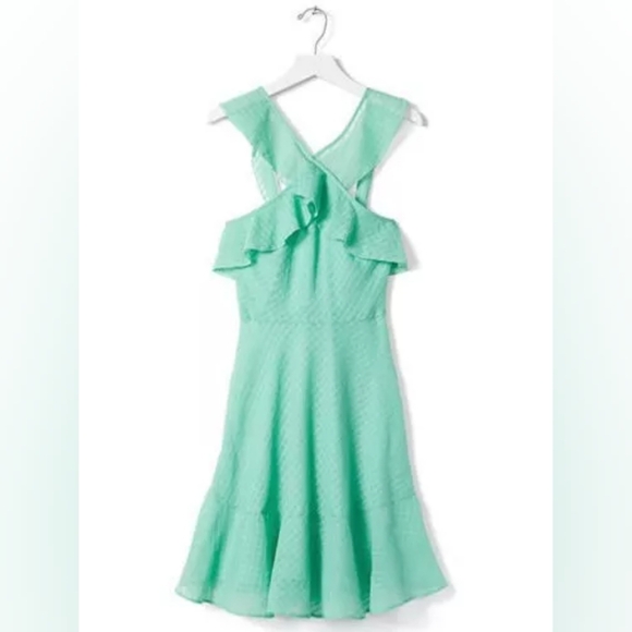 Banana Republic Women's Mint Halter Ruffle Dress - Size 14 - NWT - Picture 4 of 8